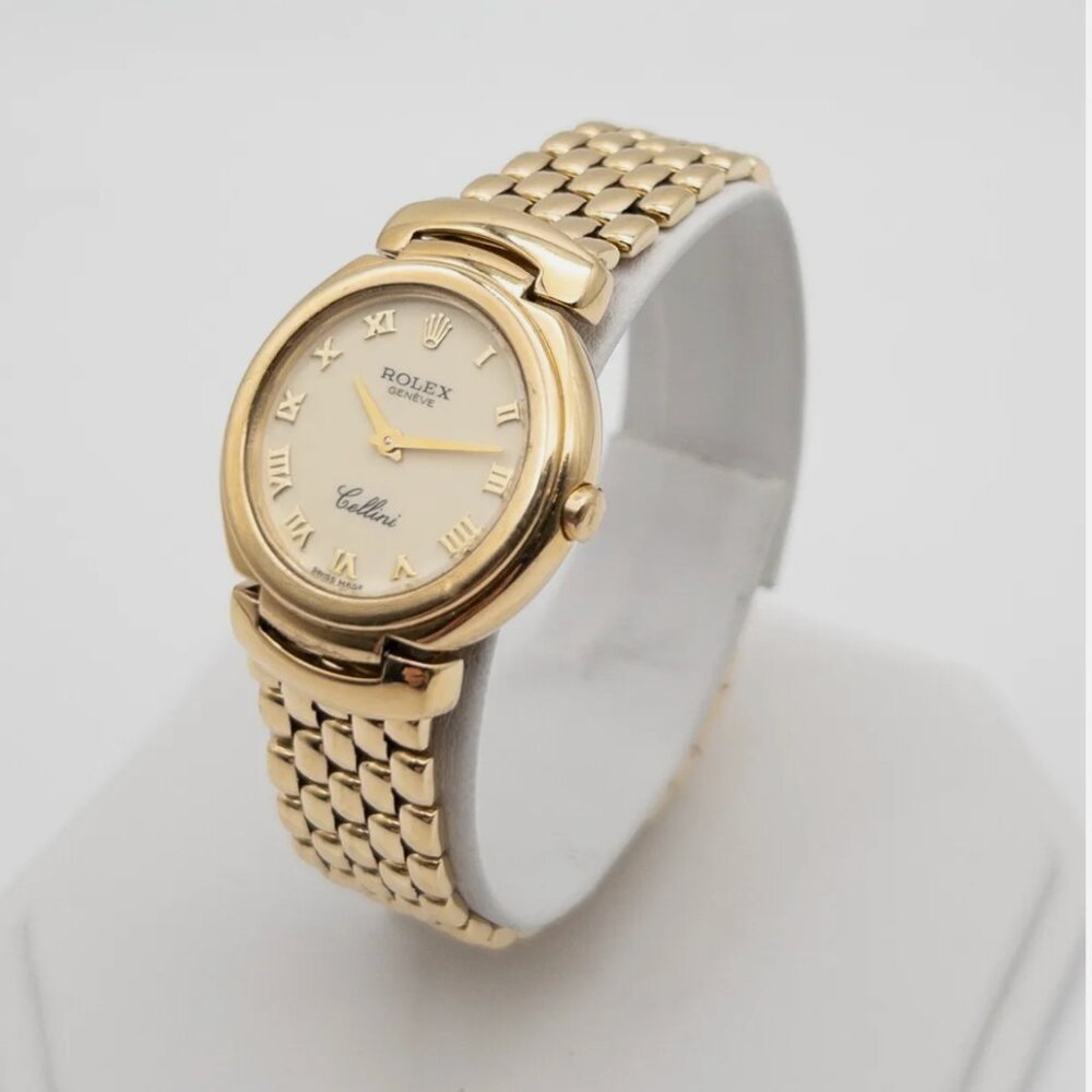 RARE ROLEX CELLINI LADIES GOLD 18KT WATCH WOW!!!!